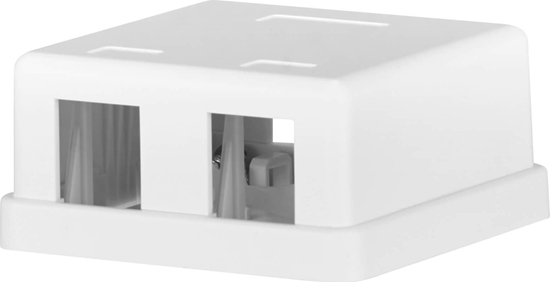 Picture of EFB EFB Keystone Anschlussbox 2Port Aufputz reinweiss ohne Modul