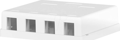 Attēls no EFB EFB Keystone Anschlussbox 4 Port Aufputz reinweiss ohne Modul