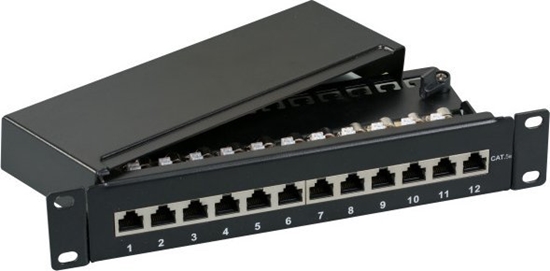 Picture of EFB EFB Mini-Patchpanel STP 12xRJ45 Cat.6A,10" 1HE,grau