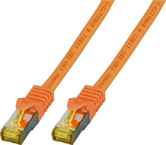 Изображение EFB EFB Patchkabel Cat6a S/FTP LSZH mit Cat7 Rohkabel 1,5m ORANGE 10 Gigabit Ethernet 600MHz 4x2xAWG26/7 Flammwidrig Raucharm