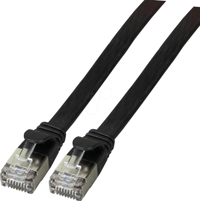Attēls no EFB EFB RJ45 Flachpatchkabel Cat.6A U/FTP PVC schwarz 0,15m