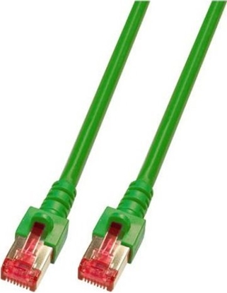 Изображение EFB EFB RJ45 Patchkabel S/FTP Cat.6 LSZH 0.15m GRUEN reines Kupfer Laengenaufdruck auf Knickschutztuelle patentiert