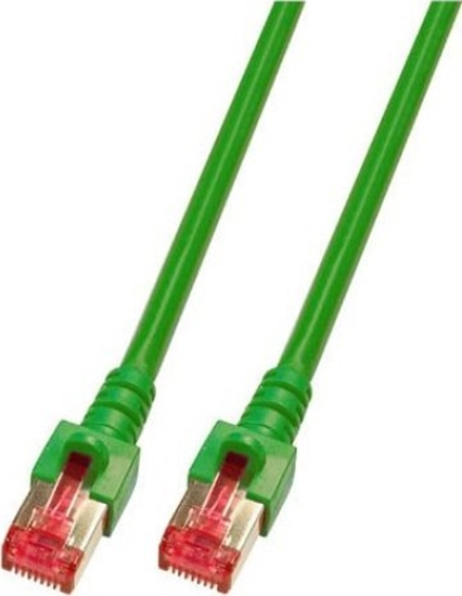 Изображение EFB EFB RJ45 Patchkabel S/FTP Cat.6 LSZH 0.15m GRUEN reines Kupfer Laengenaufdruck auf Knickschutztuelle patentiert