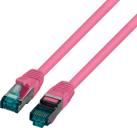 Изображение EFB EFB RJ45 Patchkabel S/FTP Cat6A LSZH Magenta Laenge 0,25m 4x2xAWG27/7 nach TIA/EIA568B geschirmt Uebertragungsstandards 10Gbit