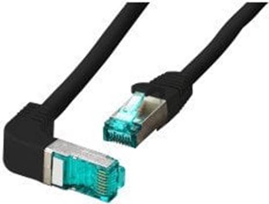 Picture of EFB RJ45 Patchkabel S/FTP Cat.6A LSZH einseitig 90 Grad gewinkelt 5m schwarz
