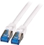 Изображение EFB RJ45 Patchkabel S/FTP Cat6A Superflex LSZH WEISS Laenge 30m 10Gbit 500MhZ 100 Prozent Kupfer mit Cat 7 Rohkabel