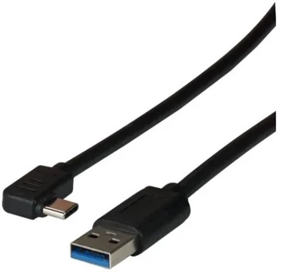 Picture of EFB USB 3.2 Gen1 5Gbit 3A Anschlusskabel Typ-A Stecker - Typ-C Stecker 90 Grad 3m