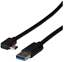 Изображение EFB USB 3.2 Gen1 5Gbit 3A Anschlusskabel Typ-A Stecker - Typ-C Stecker 90 Grad 3m