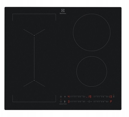 Attēls no Electrolux 600 Series SaphirMatt  Hob2Hood  platums 59 cm  bez ramja  melna - Iebuvejama indukcijas plits virsma