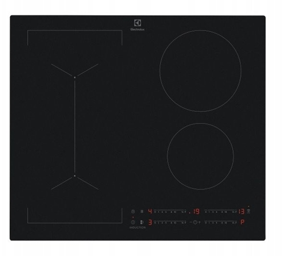 Изображение Electrolux 600 Series SaphirMatt  Hob2Hood  platums 59 cm  bez ramja  melna - Iebuvejama indukcijas plits virsma
