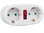 Picture of Elektrības kontaktligzda, sadalītājs ar 2 kontaktligzdām un slēdzi, Universāla, 2x16A, MCE338 F