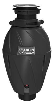 Attēls no Elleci Kitchen Waste Grinder TDH01000BK Green Power 1 HP DeLuxe 750 W, 1070 ml, 2800 RPM, Black