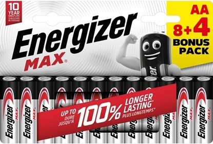 Attēls no Energizer Max AA, Single-use battery, AA, Alkaline, 12 pc(s), 10 year(s), 167 mm