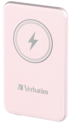 Изображение Enerģijas krātuve Verbatim Charge n Go 5000mAh Magnetic Wireless Charge Pink