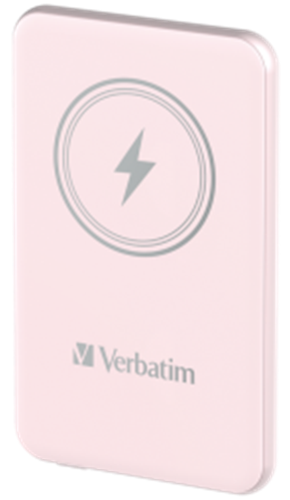 Изображение Enerģijas krātuve Verbatim Charge n Go 5000mAh Magnetic Wireless Charge Pink
