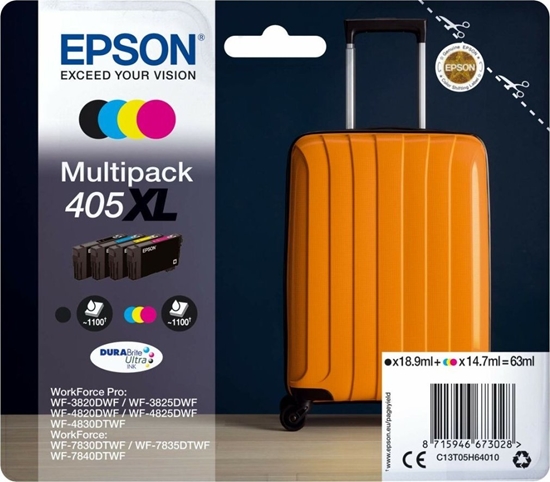 Picture of Epson 405XL ink cartridge 1 pc(s) Original High (XL) Yield Black, Cyan, Magenta, Yellow