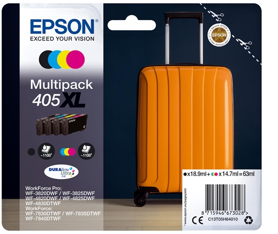 Picture of Epson 405XL ink cartridge 1 pc(s) Original High (XL) Yield Black, Cyan, Magenta, Yellow