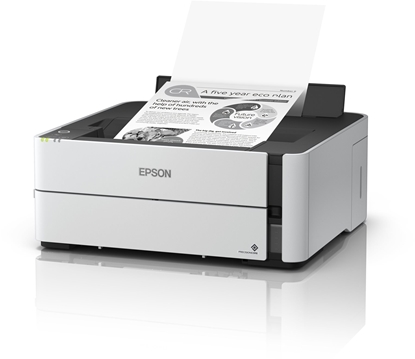 Attēls no Epson EcoTank ET-M1180 - Drucker - s/w - Duplex - Tintenstrahl - ITS - A4/Legal - 1200 x 2400 dpi - bis zu 15.4 Seiten/Min. - Kapazitat: 250 Blatter - USB 2.0, LAN, Wi-Fi(n)