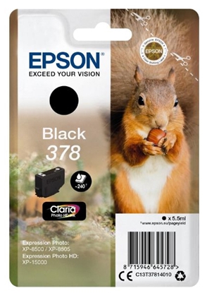 Изображение Epson ink cartridge black Claria Photo HD 378       T 3781