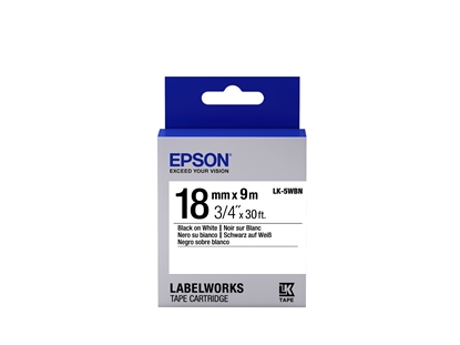 Attēls no Epson Label Cartridge Standard LK-5WBN Black/White 18mm (9m)