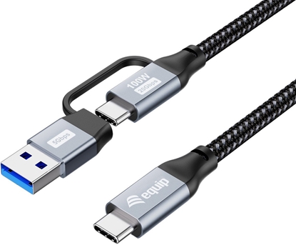 Attēls no Equip Kabel USB-C 3.2 -> C/A     St/St  3.00m 20Gbps schwarz