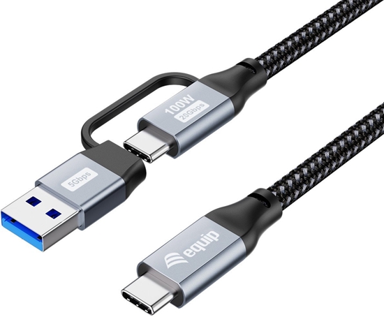 Picture of Equip Kabel USB-C 3.2 -> C/A     St/St  3.00m 20Gbps schwarz