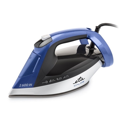 Picture of ETA Steam Iron | ETA227690000 Chloe | Steam Iron | 2600 W | Water tank capacity 350 ml | Continuous steam 40 g/min | Silver/Blue