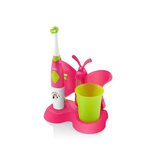 Picture of ETA | Toothbrush with water cup and holder | Sonetic  ETA129490070 | Battery operated | For kids | Number of brush heads included 2 | Number of teeth brushing modes 2 | Pink