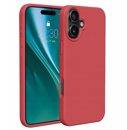 Изображение Etteri Silicone case for iPhone 16 Plus 6 7" raspberry