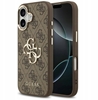 Picture of Guess PU Leather 4G Metal Logo Gold Frame Case for iPhone 17 / Brown