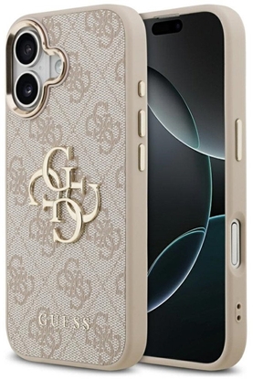 Attēls no Guess PU Leather 4G Metal Logo Gold Frame Case for