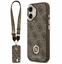 Изображение Etui Guess 4G Strass Logo & Big Strap    Metal Buttons MagSafe do iPhone 17 brzowy