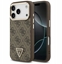 Picture of Guess PU Leather 4G Strass Triangle Logo Gold Frame MagSafe Case for iPhone 17 Pro / Brown