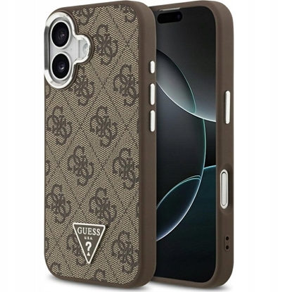 Attēls no Etui Guess 4G Triangle Logo MagSafe na iPhone 17 - brzowe