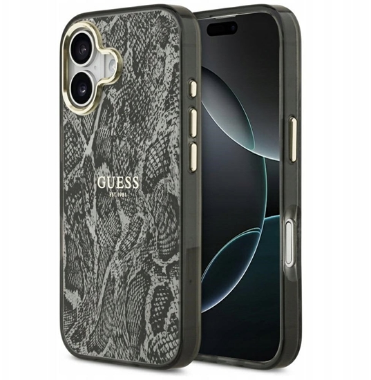 Изображение Etui Guess Python Pattern MagSafe do     iPhone 17 czarny