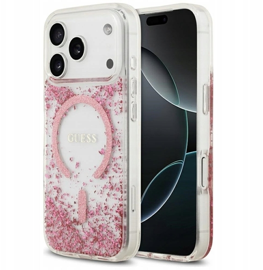 Picture of Etui Guess Resin Bottom Glitter MagSafe   do iPhon