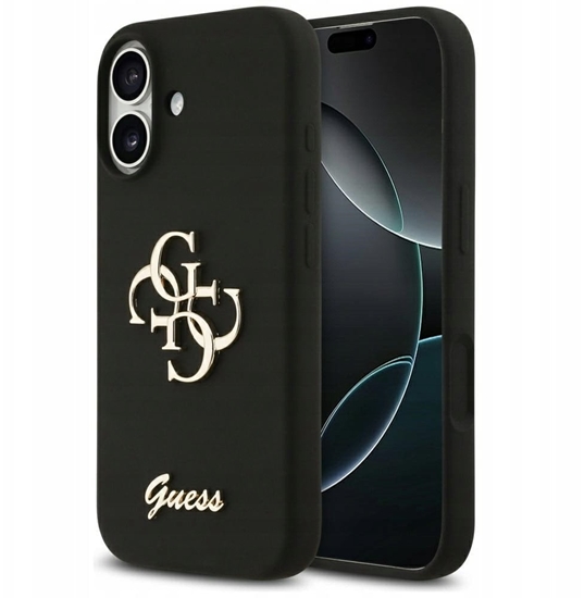 Picture of Guess Silicone Big 4G Script case for iPhone 17 bl