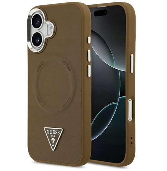 Picture of Etui Guess Triangle Logo MagSafe do iPhone 17 brzowy