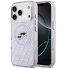 Изображение Etui Karl Lagerfeld IML Glitter Karl & Choupette Heads Logo MagSafe do iPhone 17 Pro fioletowy