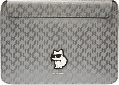 Attēls no Etui Karl Lagerfeld Karl Lagerfeld Sleeve KLCS14SAKHPCG 14" srebrny/silver Saffiano Monogram Choupette