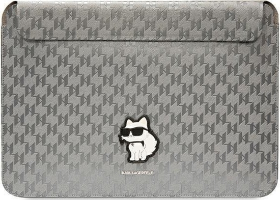 Picture of Etui Karl Lagerfeld Karl Lagerfeld Sleeve KLCS14SAKHPCG 14" srebrny/silver Saffiano Monogram Choupette