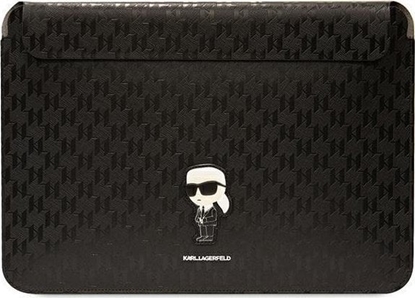 Attēls no Etui Karl Lagerfeld Karl Lagerfeld Sleeve KLCS14SAKHPKK 14" czarny/black Saffiano Monogram Ikonik