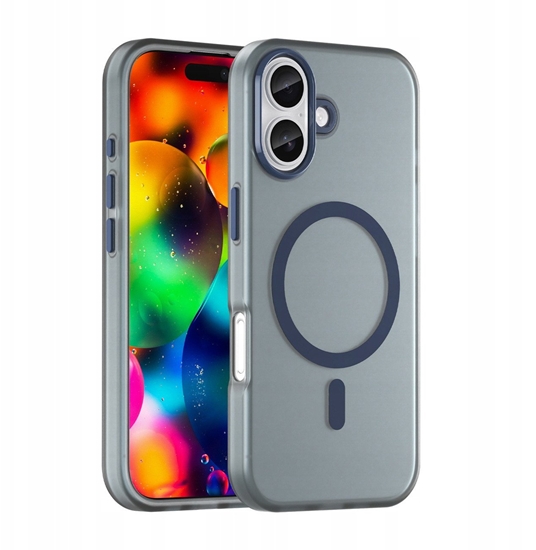 Picture of Etui Magnetic Abrasive na iPhone 17 kompatybilne z MagSafe - matowe niebieskie