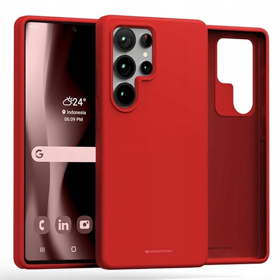 Picture of Etui Mercury Pure MagSafe Silicone do Samsung Galaxy S25 Ultra czerwony