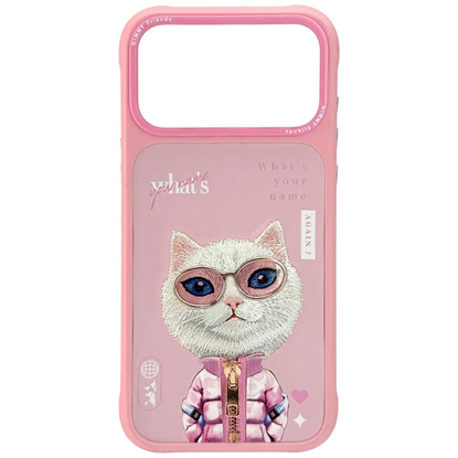 Picture of Etui Nimmy Cool&Cute 2.0 Cat do iPhone 17 Pro rozowy