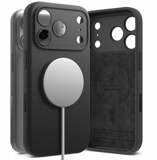 Picture of Etui Ringke Silicone Magnetic MagSafe do Apple iPhone 17 Pro Max Black