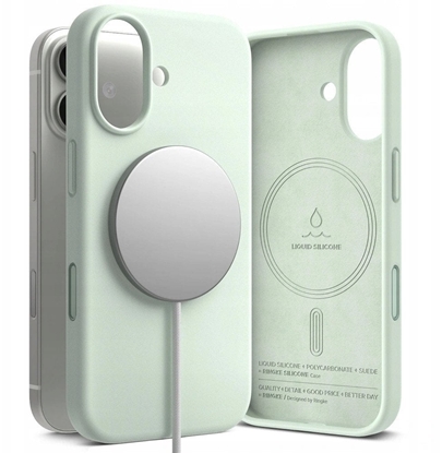 Изображение Etui Ringke Silicone Magnetic MagSafe do Apple iPhone 17 Soft Mint