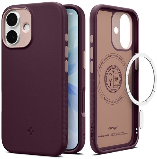 Изображение Etui Spigen Nano Pop Mag MagSafe do Apple iPhone 17 Burgundy Bean