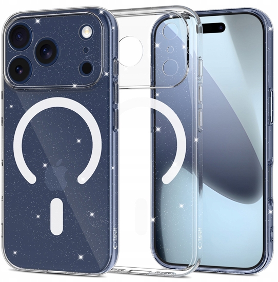 Picture of Etui Tech-Protect Flexair MagSafe do Apple iPhone 17 Pro Glitter