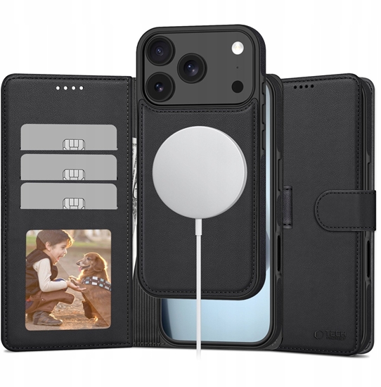 Picture of Etui z klapk Tech-protect Wallet MagSafe do Apple iPhone 17 Pro Matte Black